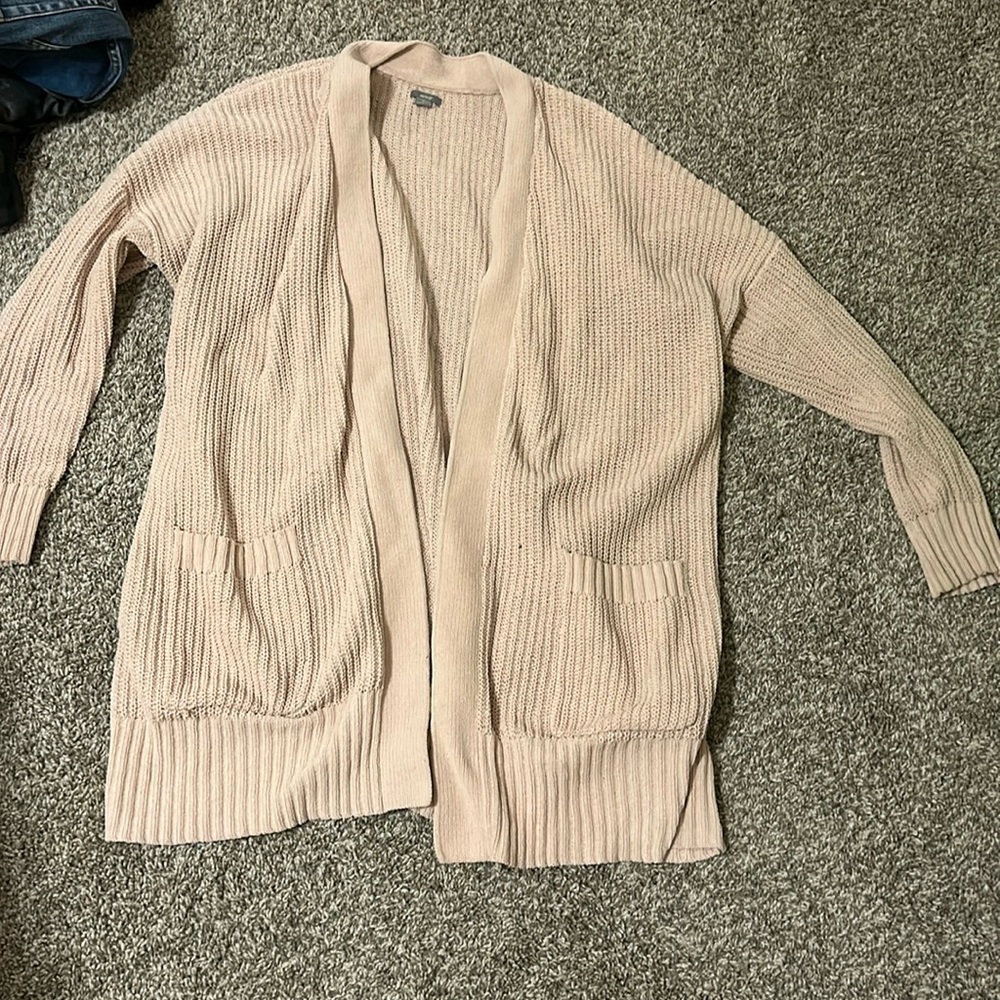 Aerie pink knit cardigan, size small